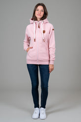 Hera Heather Pink Full-Zip Hoodie